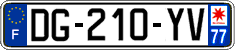 French license plate, SIV (ordinary)