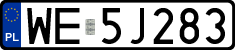 License plates of Poland, Regular car plates