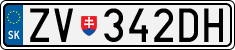 License plate of Slovakia, Cars