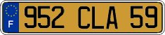 French license plate, FNI