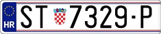 License plate of Croatia, Regular plates