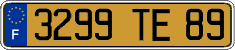 French license plate, FNI