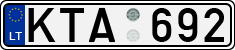 License plate of Lithuania, Cars