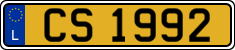 License plate of Luxembourg, 2003 year system