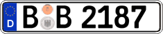 German license plate, Regular plates