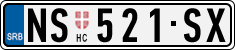 License plate of Serbia, Cars