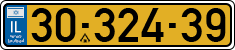 License plate of Israel, Regular plates