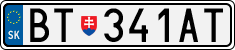 License plate of Slovakia, Cars