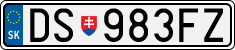 License plate of Slovakia, Cars