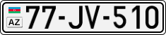 License plate of Azerbaijan, Cars