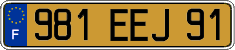 French license plate, FNI