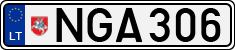 License plate of Lithuania, Cars