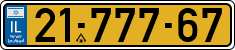 License plate of Israel, Regular plates