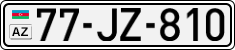 License plate of Azerbaijan, Cars