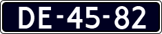 License plate of the Netherlands, Imported oldtimers (cars)