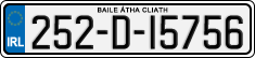 License plate of Ireland, Regular plates