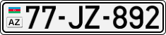 License plate of Azerbaijan, Cars