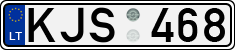 License plate of Lithuania, Cars