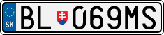 License plate of Slovakia, Cars