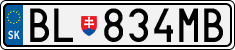 License plate of Slovakia, Cars