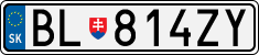 License plate of Slovakia, Cars