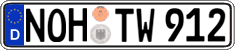 German license plate, Regular plates