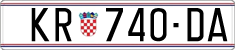 License plate of Croatia, Regular plates