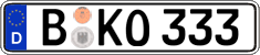 German license plate, Regular plates
