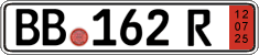 German license plate, Export transit plates