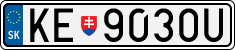 License plate of Slovakia, Cars