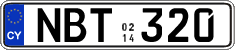 License plate of Cyprus, Regular plates