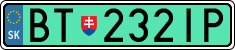 License plate of Slovakia, Electric vehicles