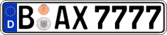 German license plate, Regular plates