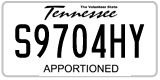 Tennessee, Apportioned