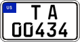 Federal license plates, US Army in Germany (temporary)