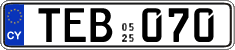 License plate of Cyprus, Regular plates