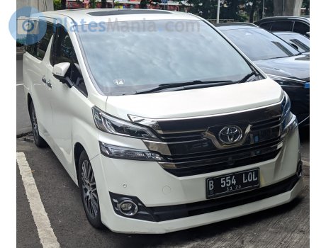 B 554 LOL, Toyota Vellfire