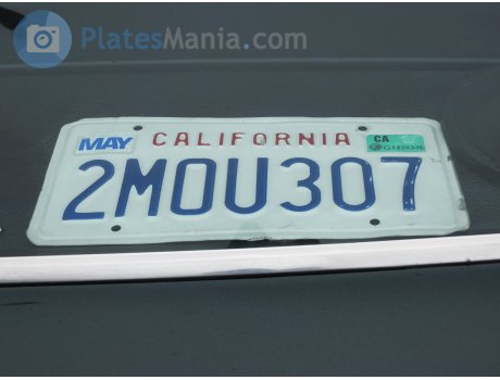 2MOU307, License plate without vehicle