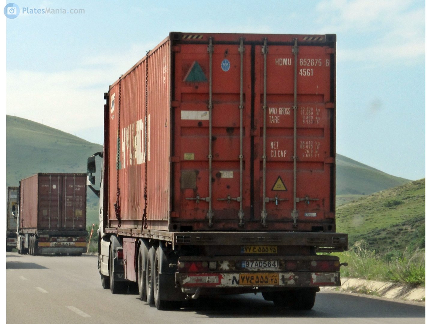 97AD564, License plates for driving abroad (2015) 