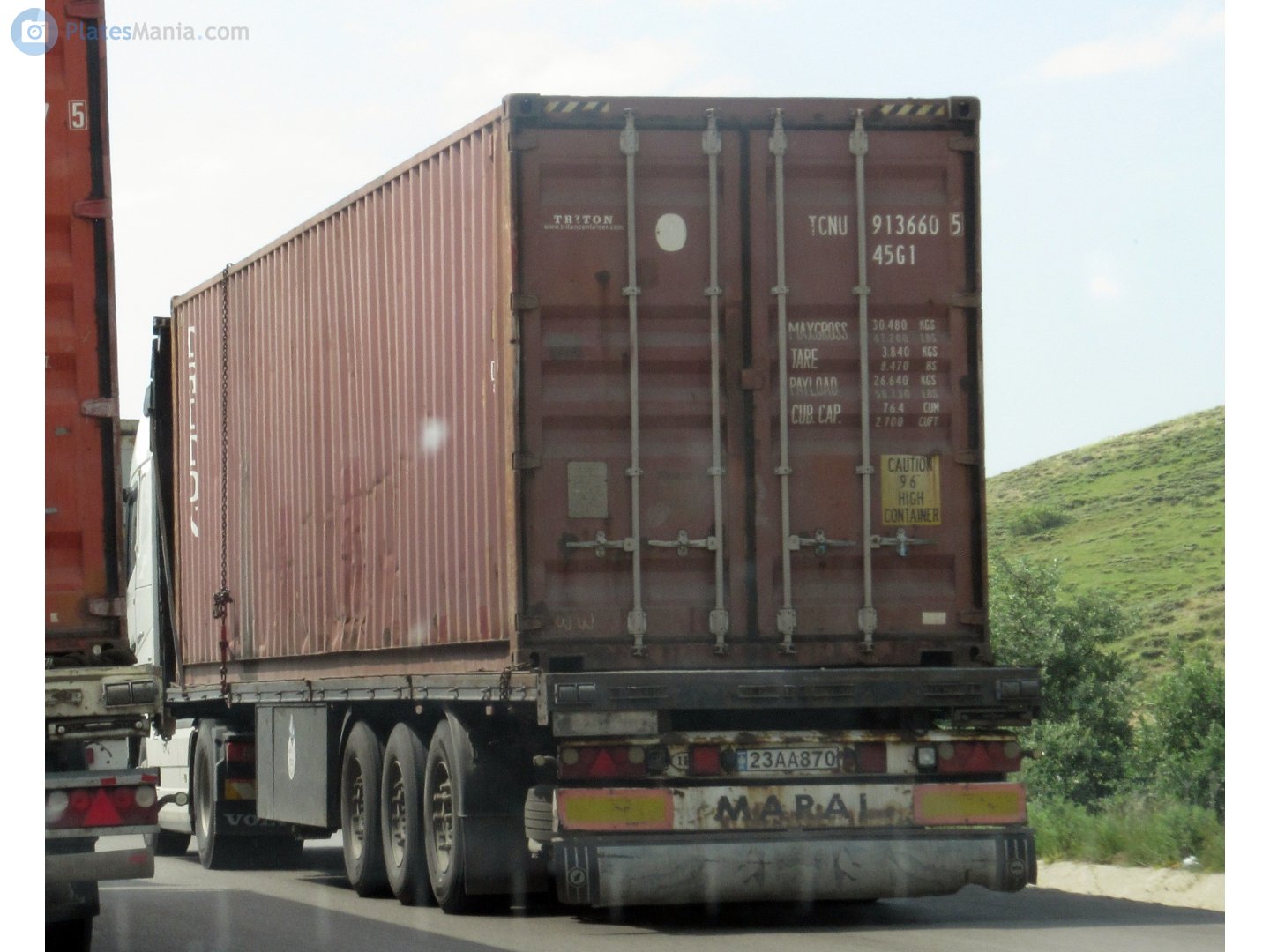 23AA870, License plates for driving abroad (2015) 