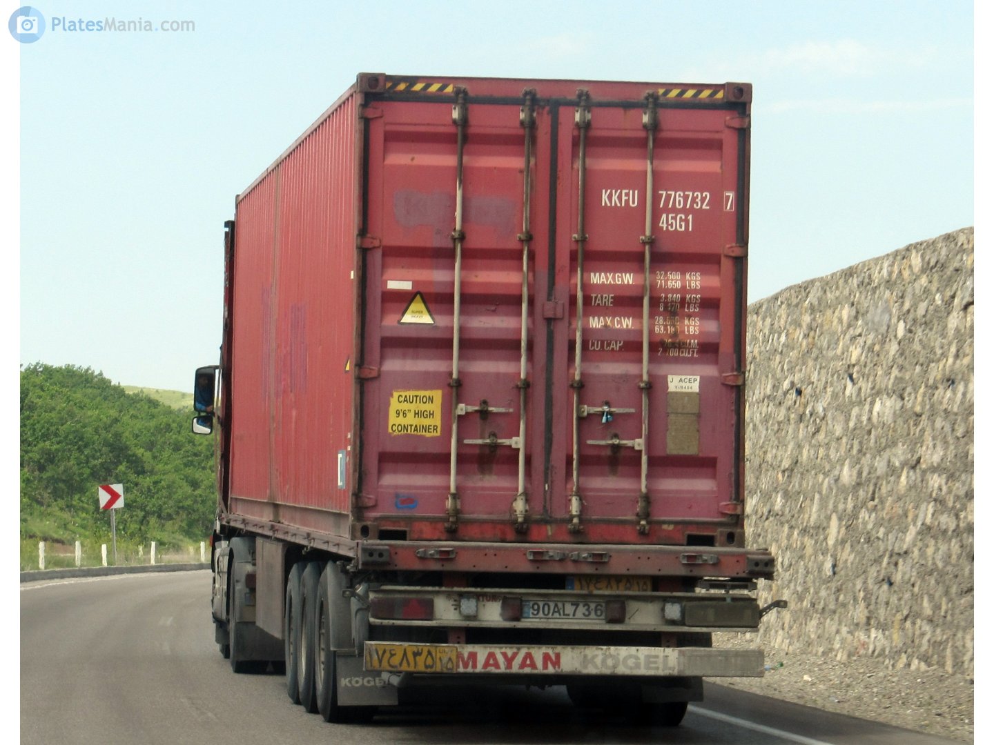 90AL736, License plates for driving abroad (2015) 