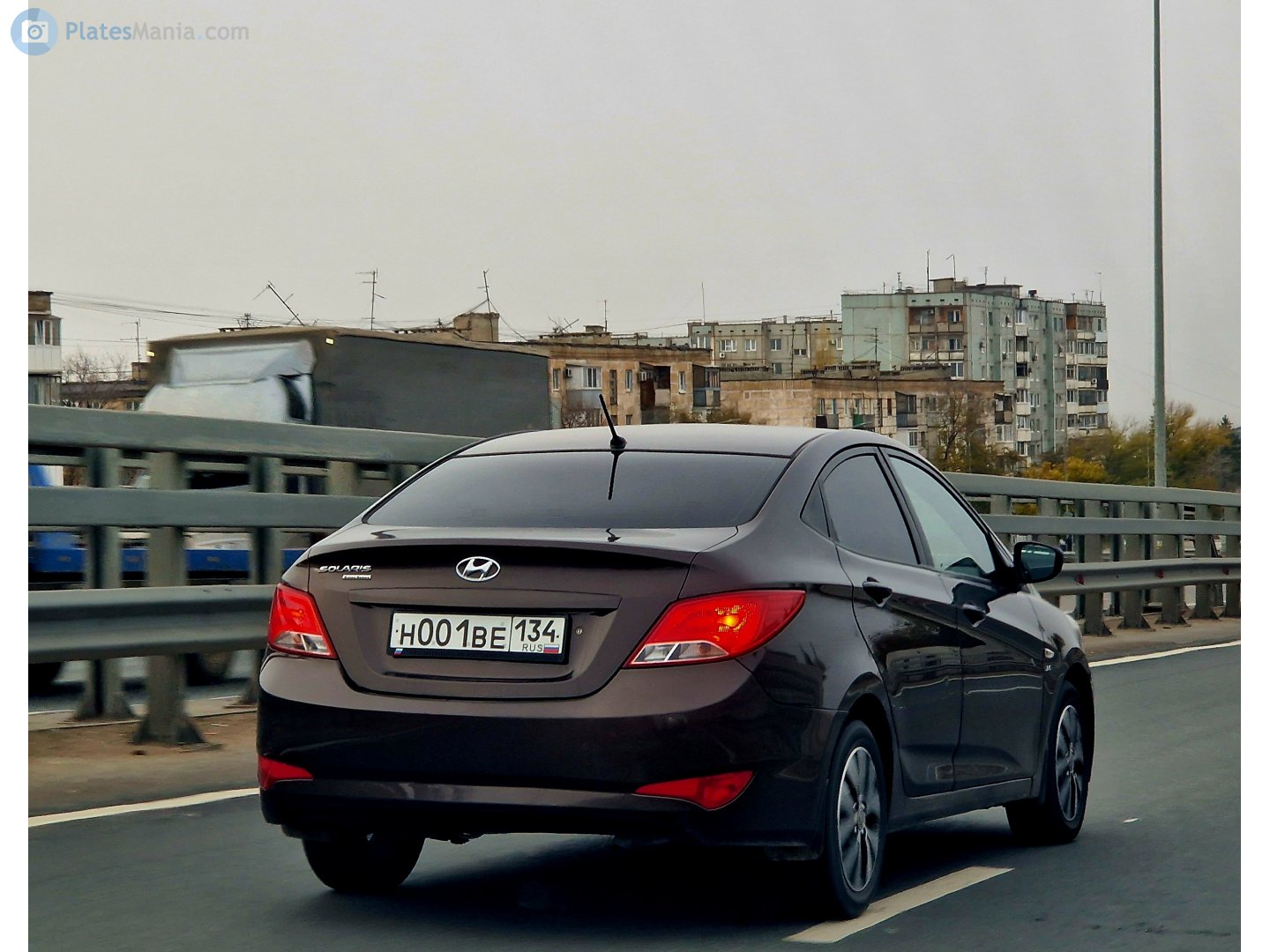 н 001 ве 134, Hyundai Solaris 1st gen Sedan (RB), facelift, 2014–2017