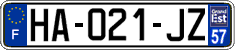 French license plate, SIV (ordinary)