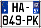French license plate, SIV (ordinary)