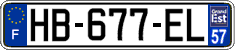 French license plate, SIV (ordinary)