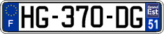 French license plate, SIV (ordinary)