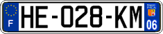French license plate, SIV (ordinary)