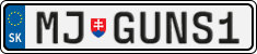 License plate of Slovakia, Vanity Plates
