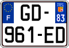 French license plate, SIV (ordinary)