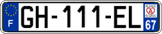 French license plate, SIV (ordinary)